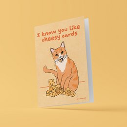 Wenskaart 'I know you like cheesy cards'