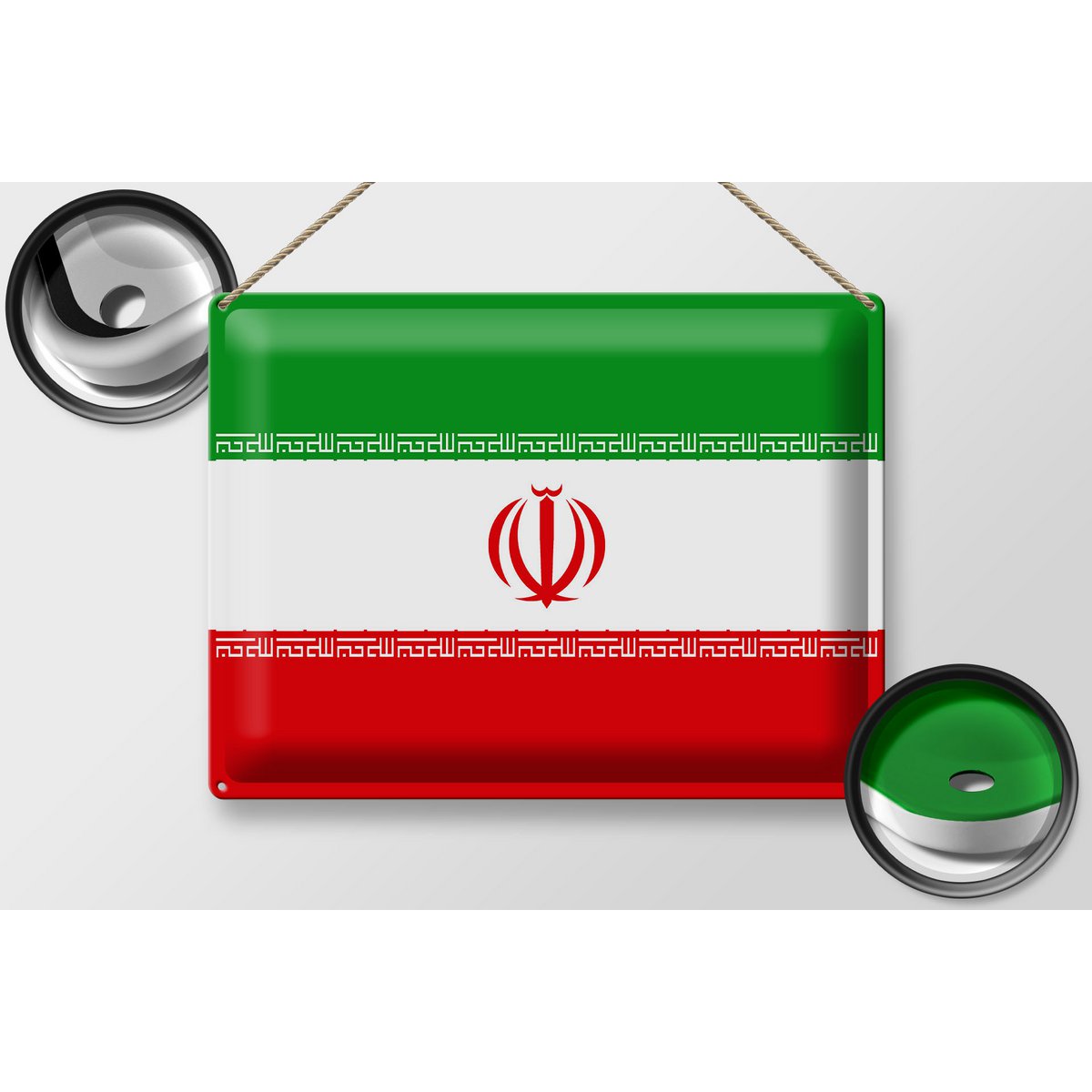 Tin Sign Flag of Iran 40x30cm Flag of Iran
