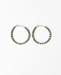 Boucles d'oreilles • Meryl, Créoles - Vert Sauge