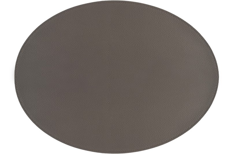 Dækkeserviet TRUDO - oval - vegansk læder - 33x45 cm