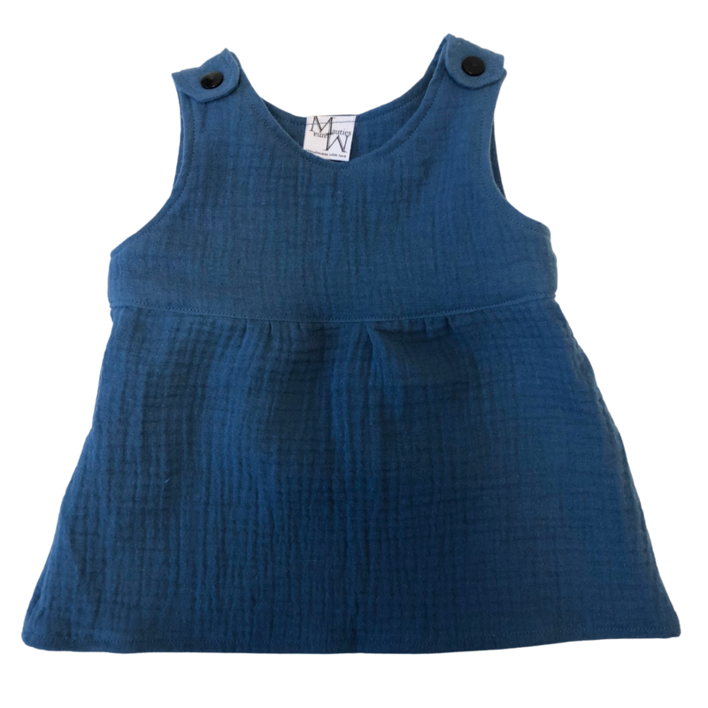 Hydrophiles Kleid Uni Jeans Blau