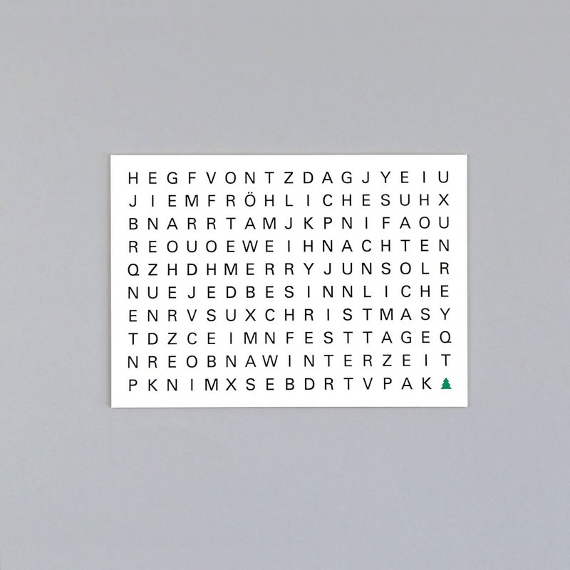 Postal pulpa de madera Tarjeta de Navidad Ted Riddle
