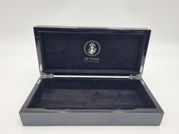 Juego de cajas para joyas / cajas de almacenamiento "fibra de carbono" noble alto brillo