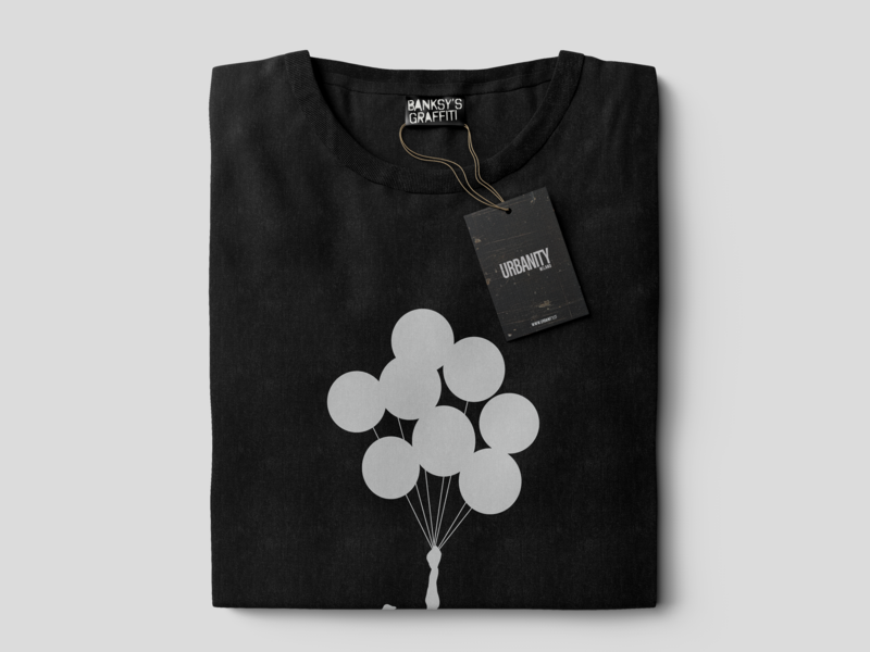 Banksy's Graffiti T-shirt  - Flying Ballons
