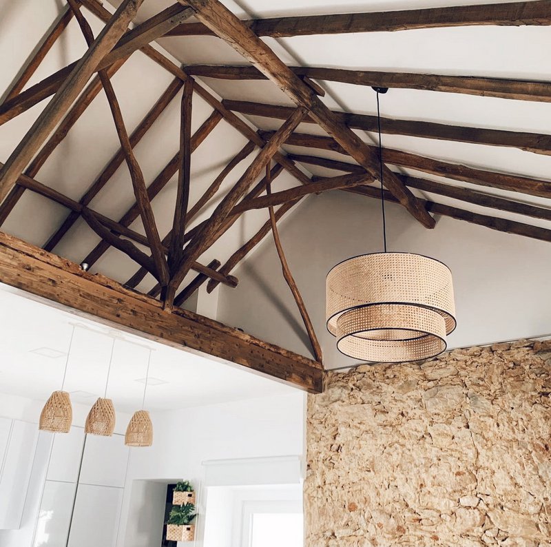 Ayana Rattan Lampshade Natural Cross - S