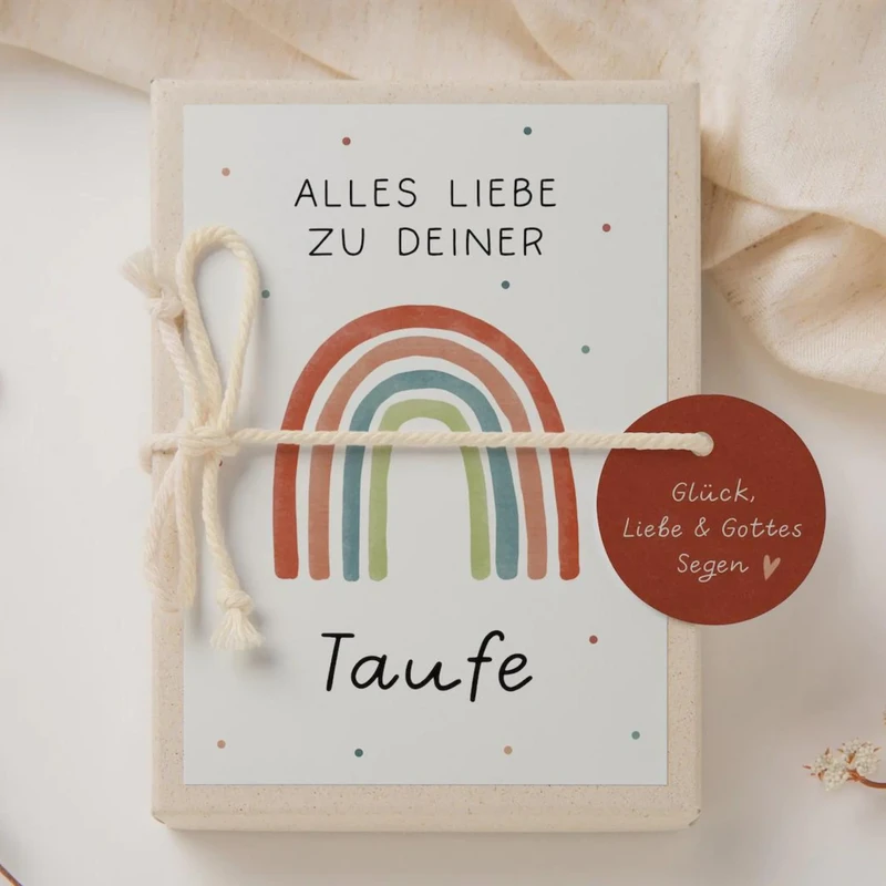 Baptism gift box - rainbow money gift packaging