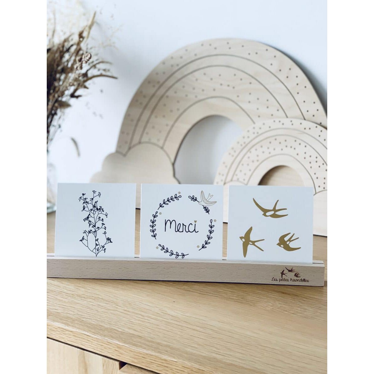 Wooden ruler - Cards & Photos Holder