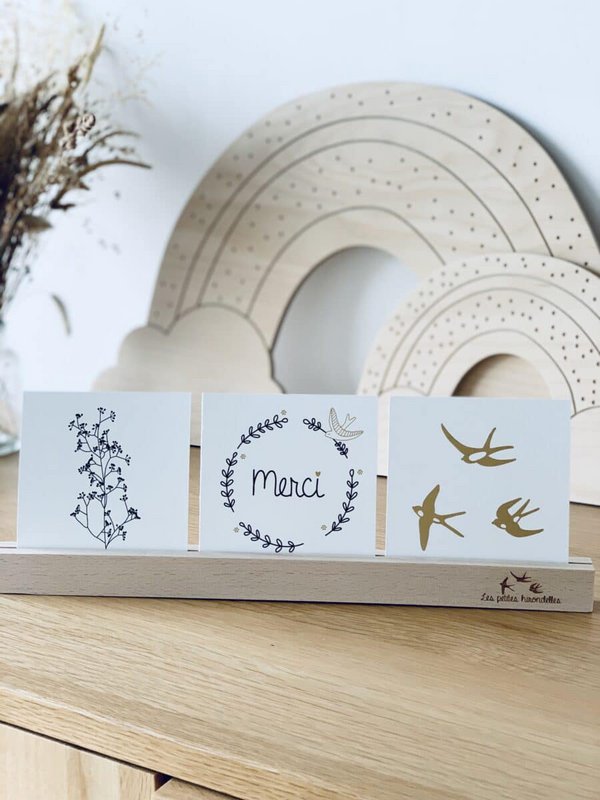 Wooden ruler - Cards & Photos Holder
