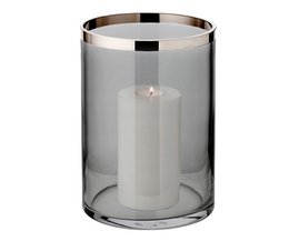 Zeus lantern with platinum edge, dark glass