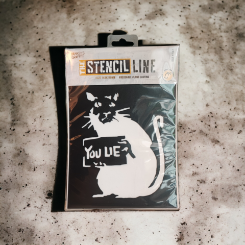 Banksys Graffiti-Schablone – You Lie