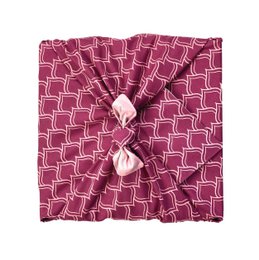 Furoshiki Gift Wrap Blush Whales & Maroon Arches Fabric Gift Wrap - Doble cara (Reversible)