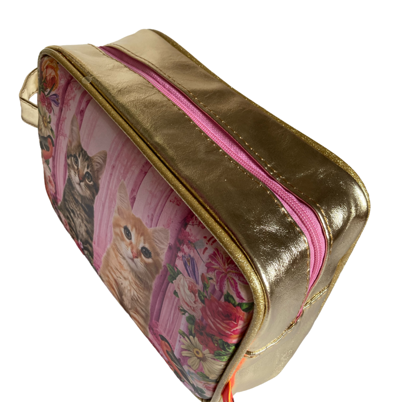 Neceser Fiesta Gato rosa