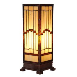 Tiffany Table Lamp 17x17x44 cm beige glas