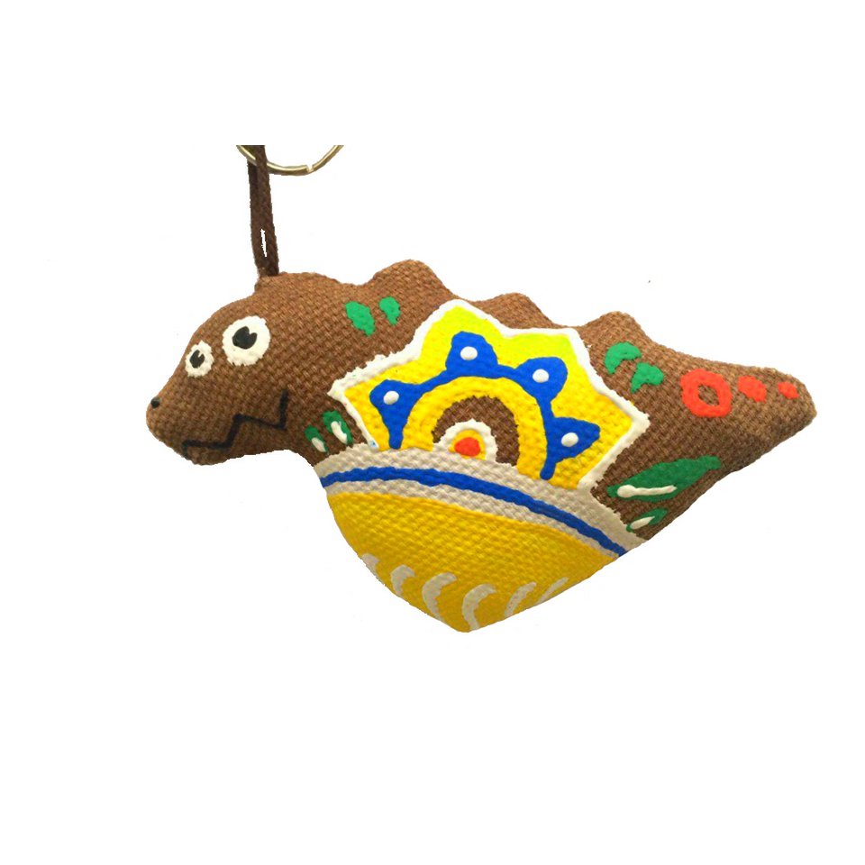 Sleutelhanger "Brown Dragon" - handgemaakt en handbeschilderd