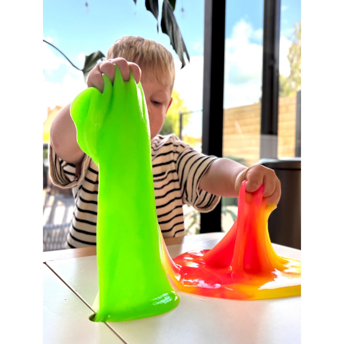 Tuban Slime - Jiggly Slime - Neo Duo - Geel En Roze 430g