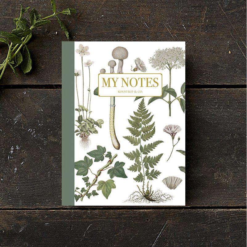 Note Booklet - Green floral 