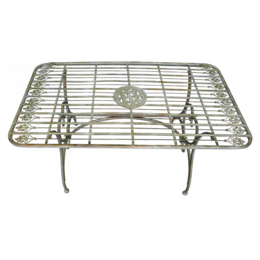 English Green Smoke table in iron 106x60xH56 cm - for Garden and Outdoor