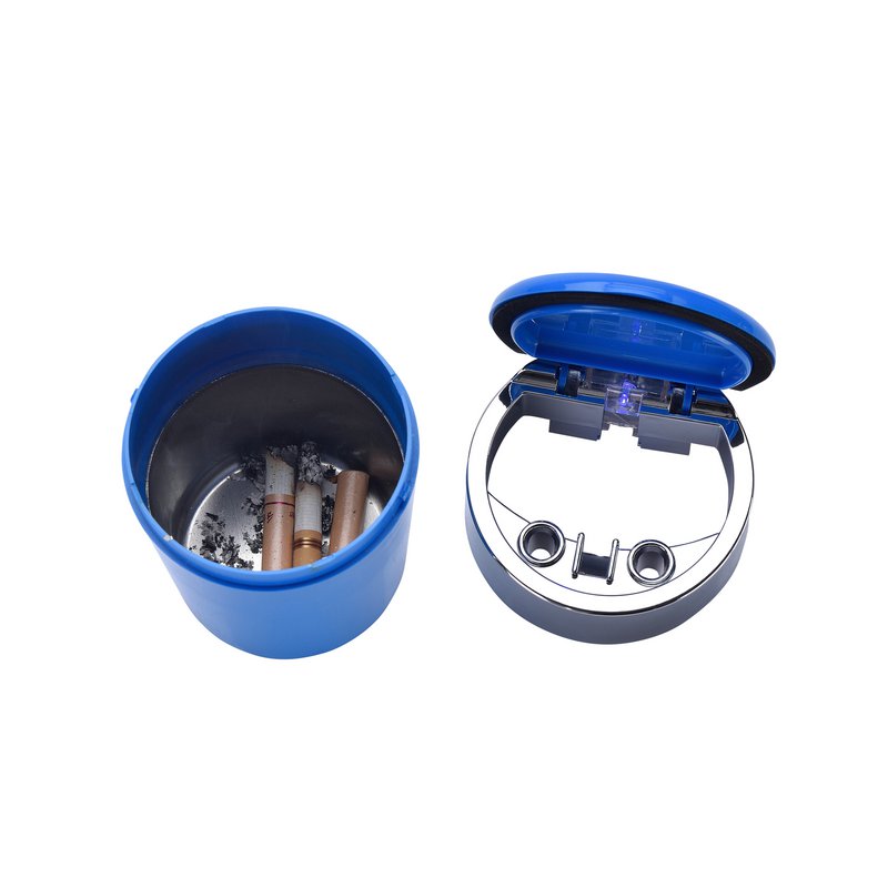 Ashtray with LED, assorted colors, diameter 8 cm