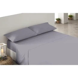 Plain dyed fitted cotton bedsheets, available in pink, grey, light blue, beige, soft solid colors