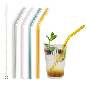 Glass drinking straw