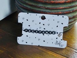 Bracelet Godmother Black and white with charm