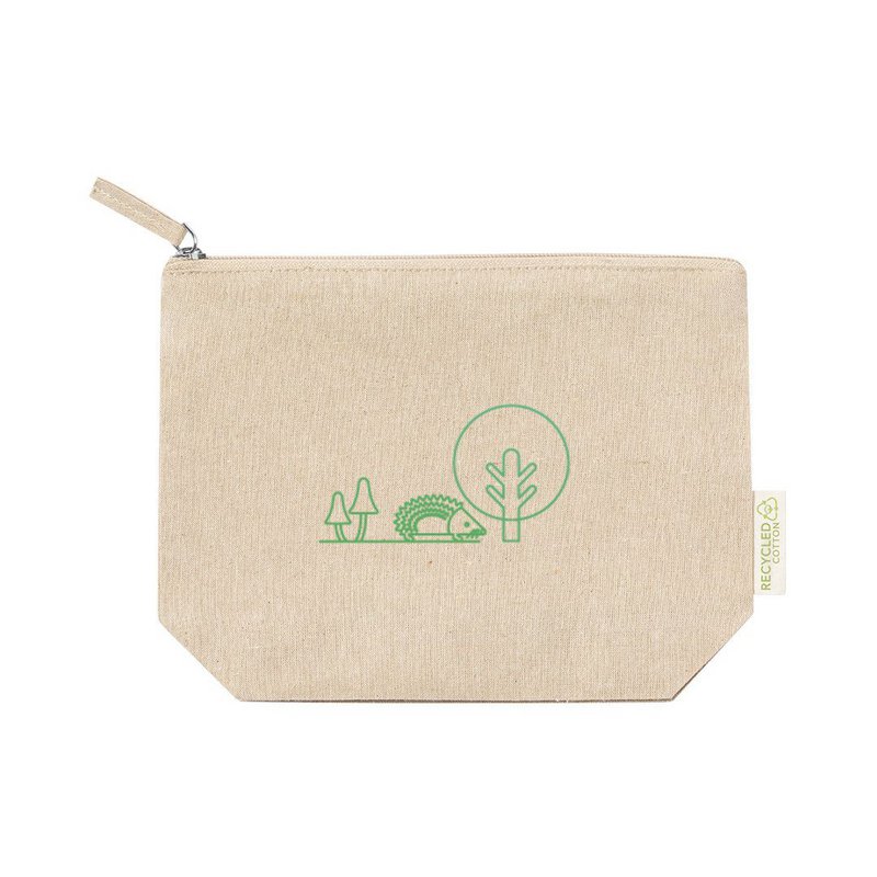 Customizable 100% recycled cotton eco-friendly pencil case