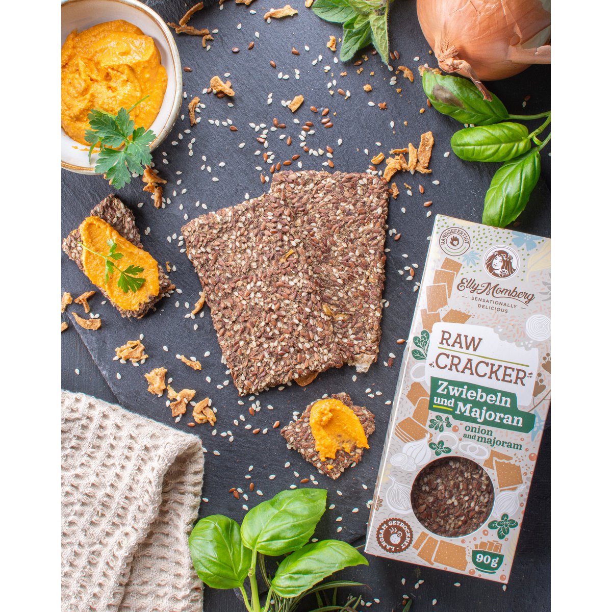 Trio di cracker ai semi di lino Keto - Vegani, senza zuccheri aggiunti, senza glutine