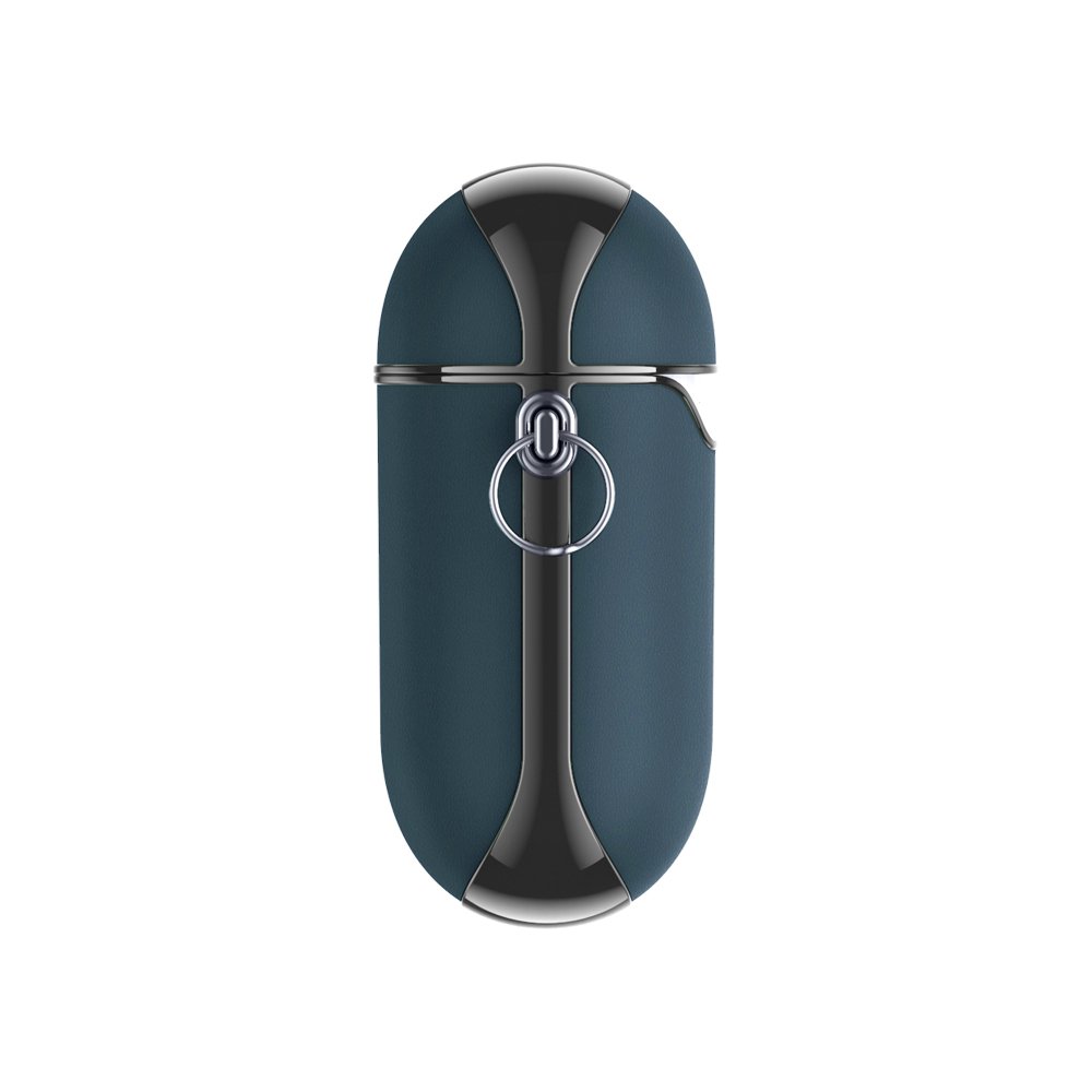 Airpod Hülle Snap Gen 1/2 Leder Blau