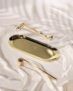 3-piece candle care set gold
