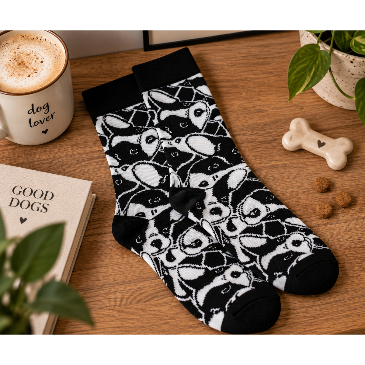 Tintl socks | Black & white - Frenchie