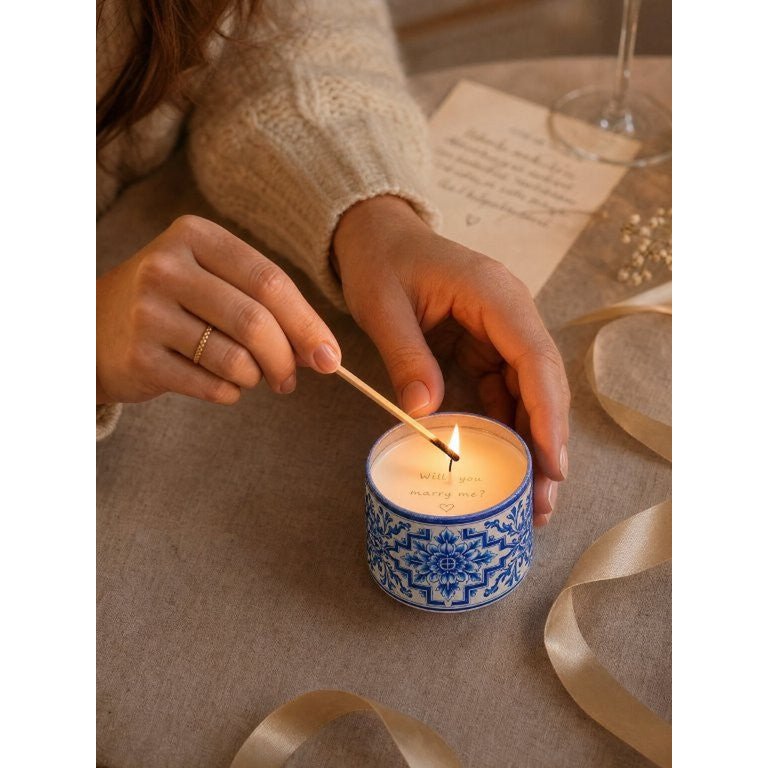 Vela sorpresa LAVURI, mensaje en lata, vela perfumada de cera de soja natural hecha a mano, vela de regalo de mensaje secreto