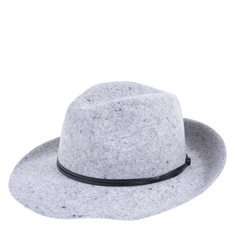 CHAPEAU FEUTRE - lien cuir, bord non cousu