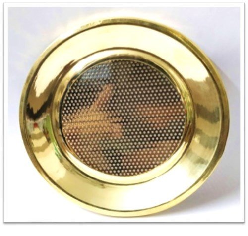 COUVERCLE EN LAITON AVEC FILET FINITION LAITON 11,5 cm