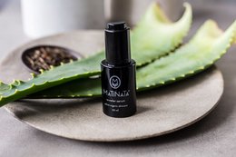 A hydrating and nourishing serum made with aloe vera and other natural ingredients to soothe and replenish the skin.