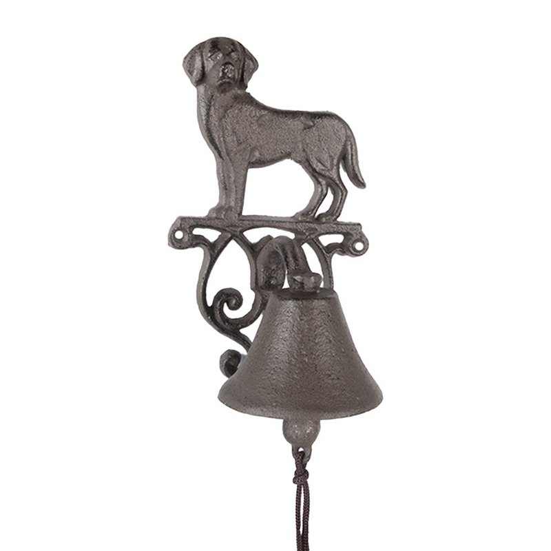 Timbre Antiguo Perro 14x14x24 cm Marrón Metal