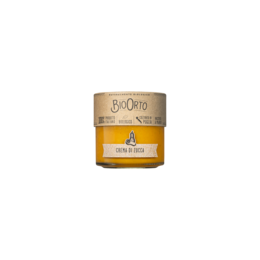 Organic butternut squash pasta sauce in a 212 ml glass jar. Made from 100% Italian organic ingredients.