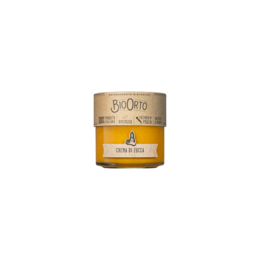 Organic butternut squash pasta sauce in a 212 ml glass jar. Made from 100% Italian organic ingredients.