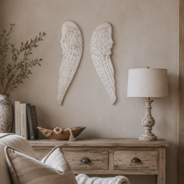 Pair of resin angel wings h 32 x 103 x 3 cm