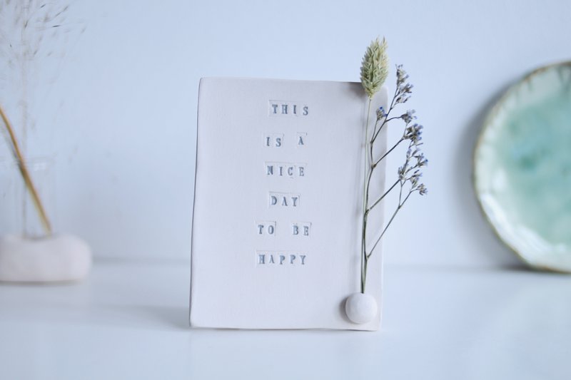 Ceramic card “Be happy”