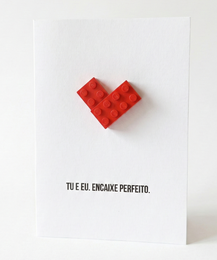 Carte postale We Just Click – Brique de construction LEGO
