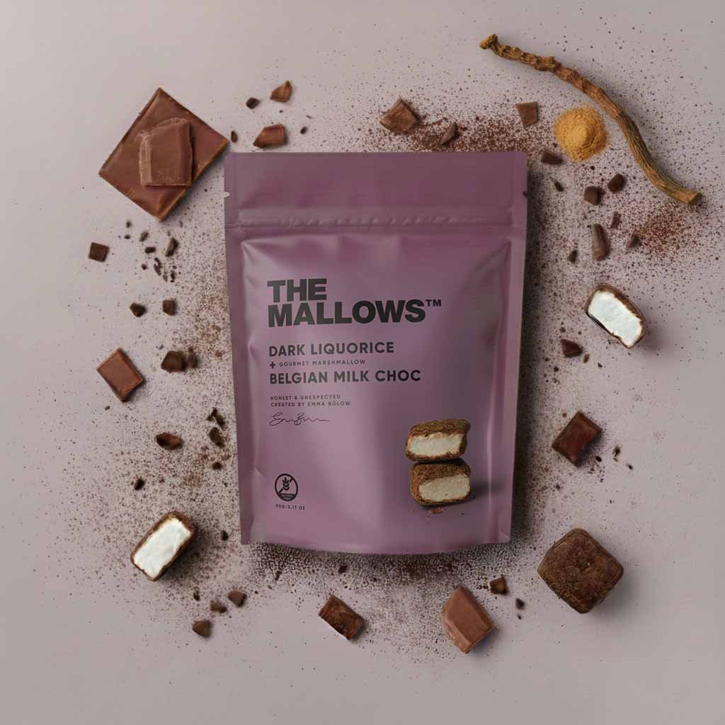 Dunkles Lakritz – Gourmet-Marshmallows, Lakritze + belgische Milchschokolade, 90 g
