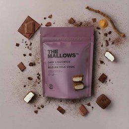 Dunkles Lakritz – Gourmet-Marshmallows, Lakritze + belgische Milchschokolade, 90 g