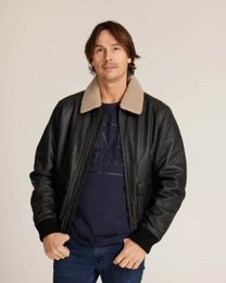Jackson │ Shearling Leder Bomberjacke
