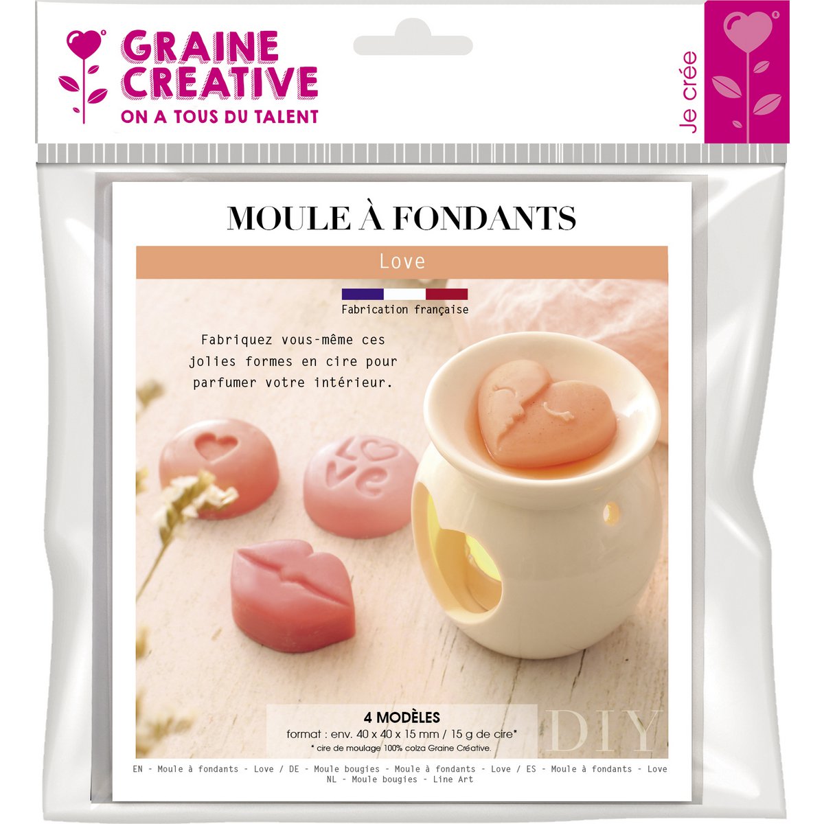HEART WAX MELT PEEBLES - FONDANTS MOULD