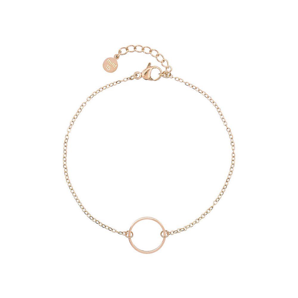 Chain Bracelet with Ring - Rose Gold