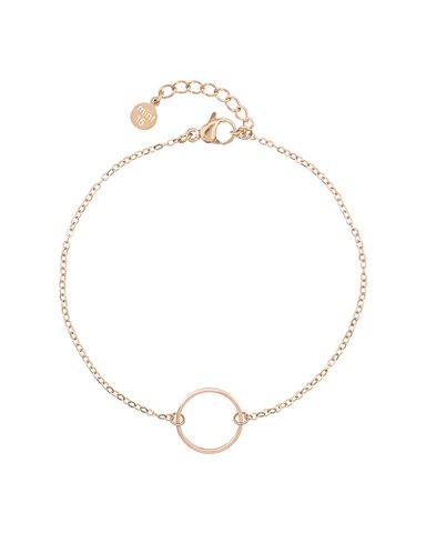 Kettenarmband mit Ring – Roségold