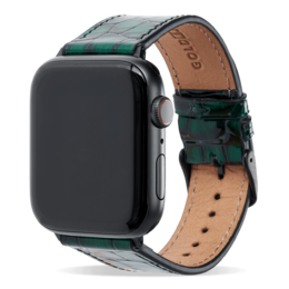 Apple Watch armbånd MILANO design grøn (adapter sort)