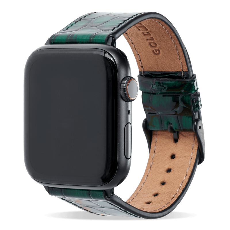 Apple Watch armbånd MILANO design grøn (adapter sort)