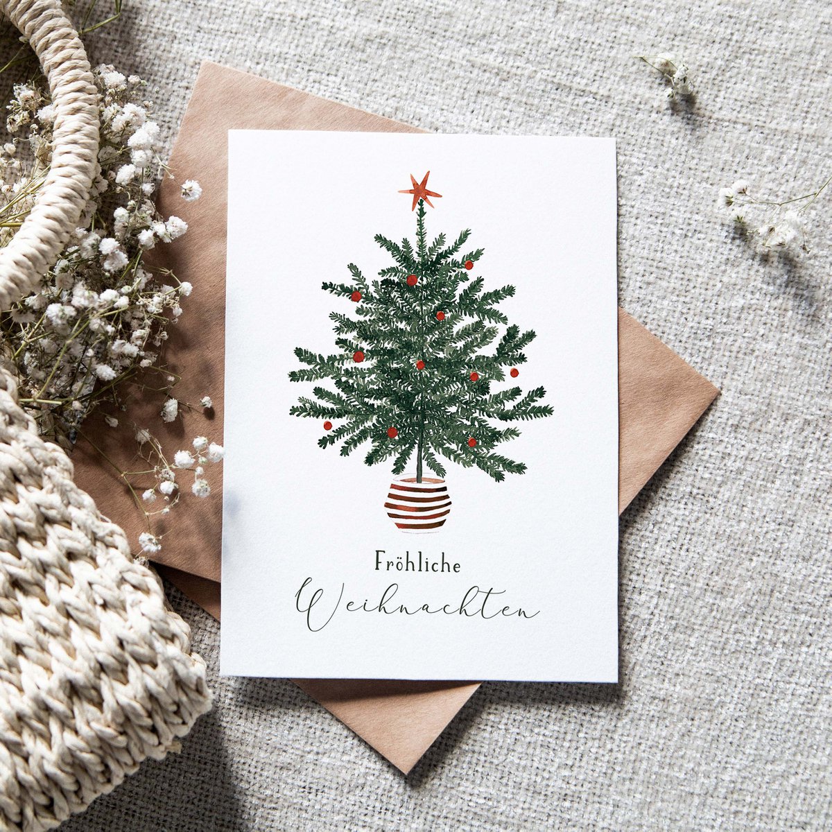 Folding card "Christmas tree Merry Christmas"