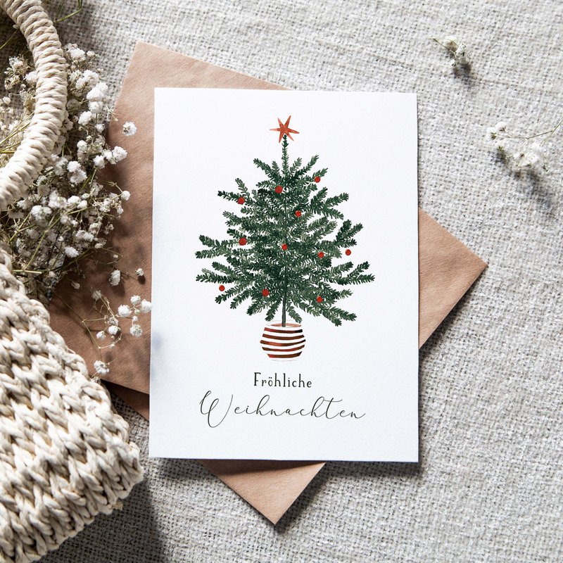 Faltkarte "Weihnachtsbaum Fröhliche Weihnachten"